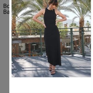 Body Contour High Neck Cutout Back Maxi Dress